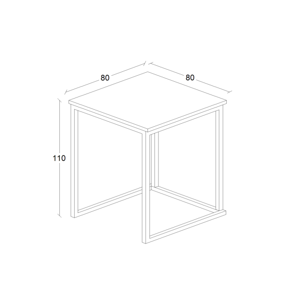 Bar table - Slim 80, white