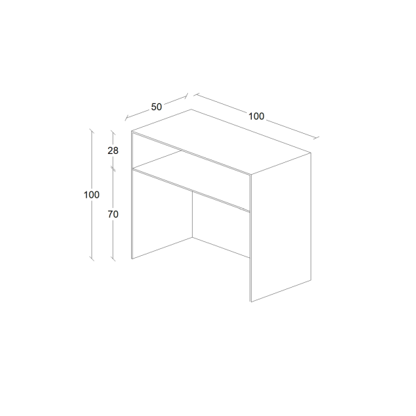 Exhibition Counter - Slim, white