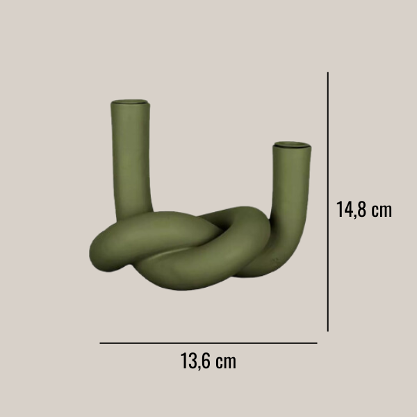 Svečnik Knot, zelen