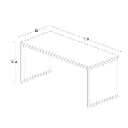 Bar table - Slim 180, white