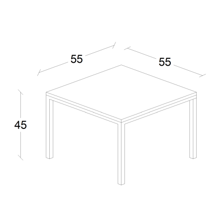 Miza klubska Cube, bela