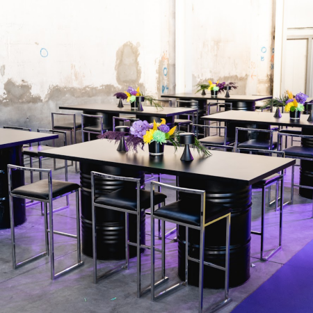Barrel Table - Iron - Black