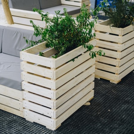 Flower box - White wood