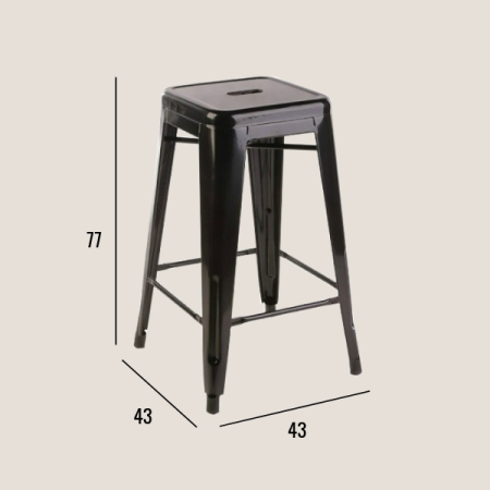 Bar chair - Tolix, black 