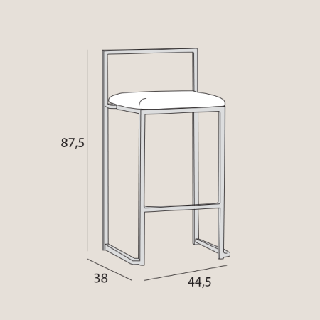 Stol barski Cube, bel