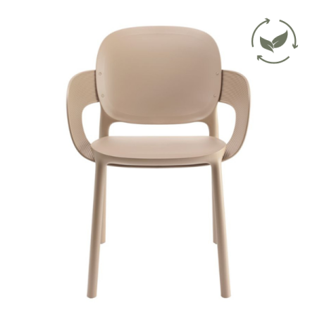 Chair - Natur, beige with armrests