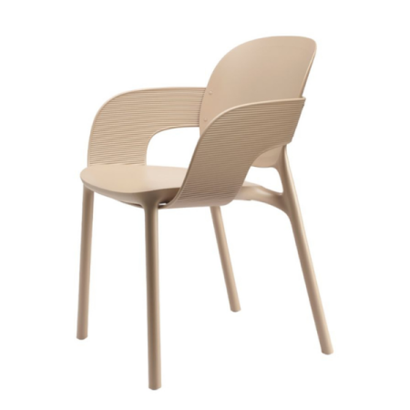 Chair - Natur, beige with armrests