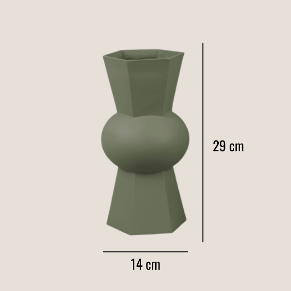 Vase - Geo 2, green