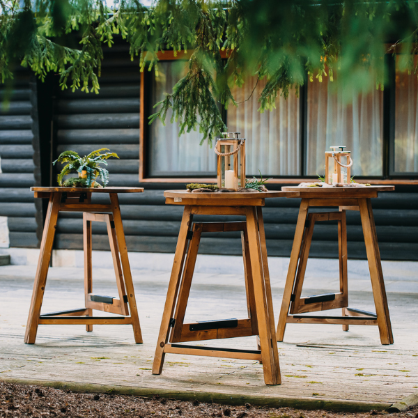 Bar Table - Wood 80 Brown