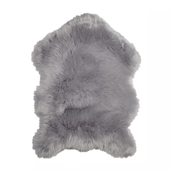 Faux Sheepskin Rug - Gray